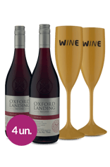 WineBox Duo Oxford Estates Shiraz + Taças