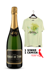 Espumante Robert De Tamir Reserva D.O. Cava Brut + Camiseta Amarela Aquarela Espanha P