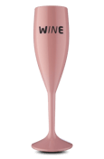 Taça Acrílico Espumante Wine Rosa Bebe 170 ml