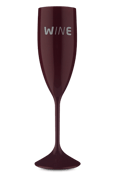 Taça Acrílico Espumante Wine  Bordô 210 ml
