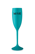 Taça Acrílico Wine Azul Tiffany 160 mL