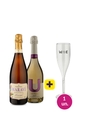 Kit Especial Folia - Espumantes Doces + Ta&ccedil;a Acr&iacute;lico