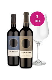 Kit Especial - Cava Negra e Ta&ccedil;a de Cristal por R$99 - Oferta Absurda