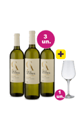 Kit 3 - Cruz Austral Seleccion De Viñedos White Blend + Taça Cristal Grátis