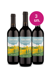 Kit 3 - Piccini I.G.T. Toscana Sangiovese 2024 - Exclusivo We