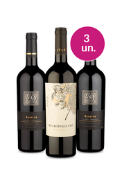 Kit 3 - V9 Reserva Tintos e Metropolitano Red Blend por R$ 99,90 - Exclusivo We
