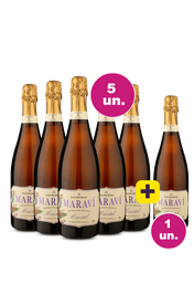 Kit 5 + 1 - Espumante Marav&iacute; Moscatel + 1 garrafa de brinde - Exclusivo WE