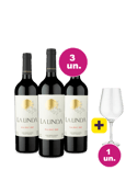 Kit 3 - La Linda Malbec + Taça Cristal Premium 765 mL Grátis