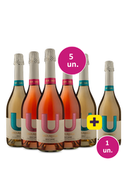 Kit 5 + 1 - Espumante U By Undurraga Rose e Btanco Brut + 1 garrafa de brinde - Exclusivo WE