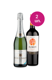 Kit 2 - Spoiler Pendura - Espumante Veuve D'Argent e Aliwen Reserva