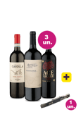 Kit 3 - Europeus Meio Secos + Saca-Rolhas Grátis