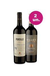 Kit 2 - Encontro de Campeões: Portillo Cabernet e Salentein Killka Cabernet