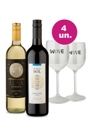 Kit Especial de Ver&atilde;o - Curtindo na Praia com Par de Ta&ccedil;as de Acr&iacute;lico