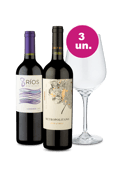Kit 3 - Chilenos Carménère e Taça de Cristal