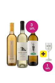 Kit 3 - Vinhos Brancos + Ta&ccedil;a de Acr&iacute;lico Gr&aacute;tis - Oferta Absurda