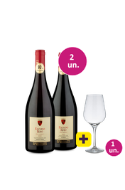 Kit 2 - Escudo Rojo Gran Reserva Pinot Noir e Syrah + 1 Ta&ccedil;a de Cristal Gr&aacute;tis - Exclusivo We