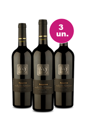 Kit 3 - V9 Reserva Carménère por R$99 - Oferta Absurda Black Wine