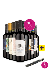 Kit 10 - Tintos Especiais + Saca Rolhas Gr&aacute;tis - Oferta Absurda