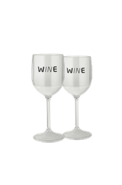 Par Ta&ccedil;a Acr&iacute;lico Vinho Transparente Wine