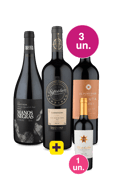 Kit 3 - Tintos Premium + Clos De Los Siete 375ml Grátis
