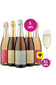 Kit 5 - Espumantes Ballade + Taça Cristal Espumante Grátis