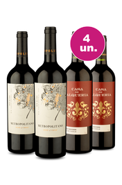 Kit 4 - Metropolitano Red Blend e Casa De Alqueria Cabernet Sauvignon - Oferta Insana