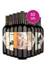 Kit 10 - Tintos por R$ 25 a garrafa - Exclusivo We