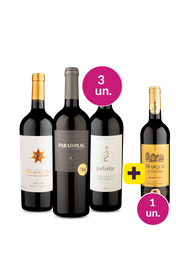 Kit 4 - Vinhos Premium + Marquis de Chasse Gr&aacute;tis - Oferta Rel&acirc;mpago