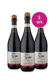 Kit 3 - Frisante Pontebello Lambrusco por R$99 - Oferta Absurda