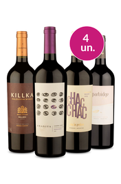 Kit 4 - Malbec: Taninos macios, Aveludados e Corpo M&eacute;dio - Exclusivo We