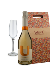 Kit Especial - Presenteando com Espumante U By Undurraga e Ta&ccedil;a de Cristal
