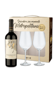 Kit Especial - Metropolitano Carménère + Par de Taças Cristal e Caixa