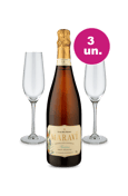 Kit Especial - Espumante Maraví e Par de Taças de Cristal