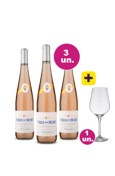 Kit 3 - Villa Do Mar Rosé Atlântico + Taça Cristal Grátis