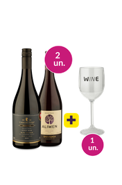 Kit Especial Folia - Barrel Series Pinot Noir e Aliwen Pinot Noir + Ta&ccedil;a Acr&iacute;lico