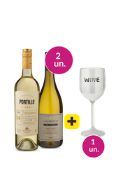 Kit Especial Folia - Top Chardonnays + Ta&ccedil;a Acr&iacute;lico