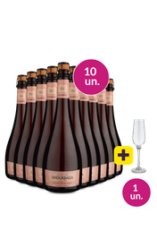 Kit 10 - Espumante Undurraga Ros&eacute; Brut  + Ta&ccedil;a de Cristal Gr&aacute;tis- Exclusivo We