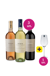 Kit 3 - Degusta&ccedil;&atilde;o Scaia + Ta&ccedil;a de Cristal Gr&aacute;tis