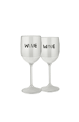 2 Taças Acrílico Vinho Transparente Wine
