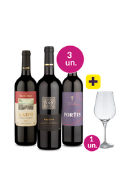 Kit 3 - Tintos por R$99 + Ta&ccedil;a de Cristal Gr&aacute;tis - Oferta Flash IZ