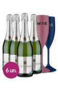 WineBox Veuve D`Argent Blanc De Blancs Brut + Taças
