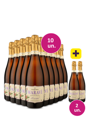 Kit 10 + 2 - Espumante Marav&iacute; Moscatel + 2 garrafas gr&aacute;tis - Exclusivo We