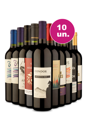 Kit 10 - Tintos Secos no Precinho - R$25,90 por Garrafa