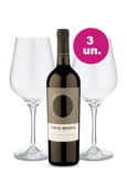 Kit Especial - Cava Negra Cabernet Sauvignon + Par de Taças de Cristal