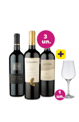 Kit 3 - Chilano, V9 Reserva e Partridge + Taça Cristal Grátis
