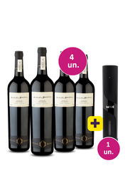 Kit 4 - Humberto Barberis Gran Reserva Malbec 2019 + Abridor El&eacute;trico Gr&aacute;tis - Exclusivo We