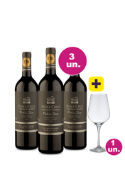 Kit 3 - Perez Cruz Piedra Seca D.O. Maipo Andes Cabernet Sauvignon + Ta&ccedil;a de Cristal Gr&aacute;tis - Exclusivo We