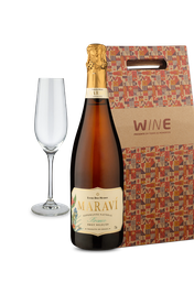 Kit Especial - Presenteando com Espumante Maraví e Taça de Cristal