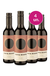 Kit 4 - Meia Garrafa Cava Negra Malbec 375mL