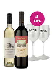 Kit Especial de Ver&atilde;o - Dia na Praia com Par de Ta&ccedil;as de Acr&iacute;lico